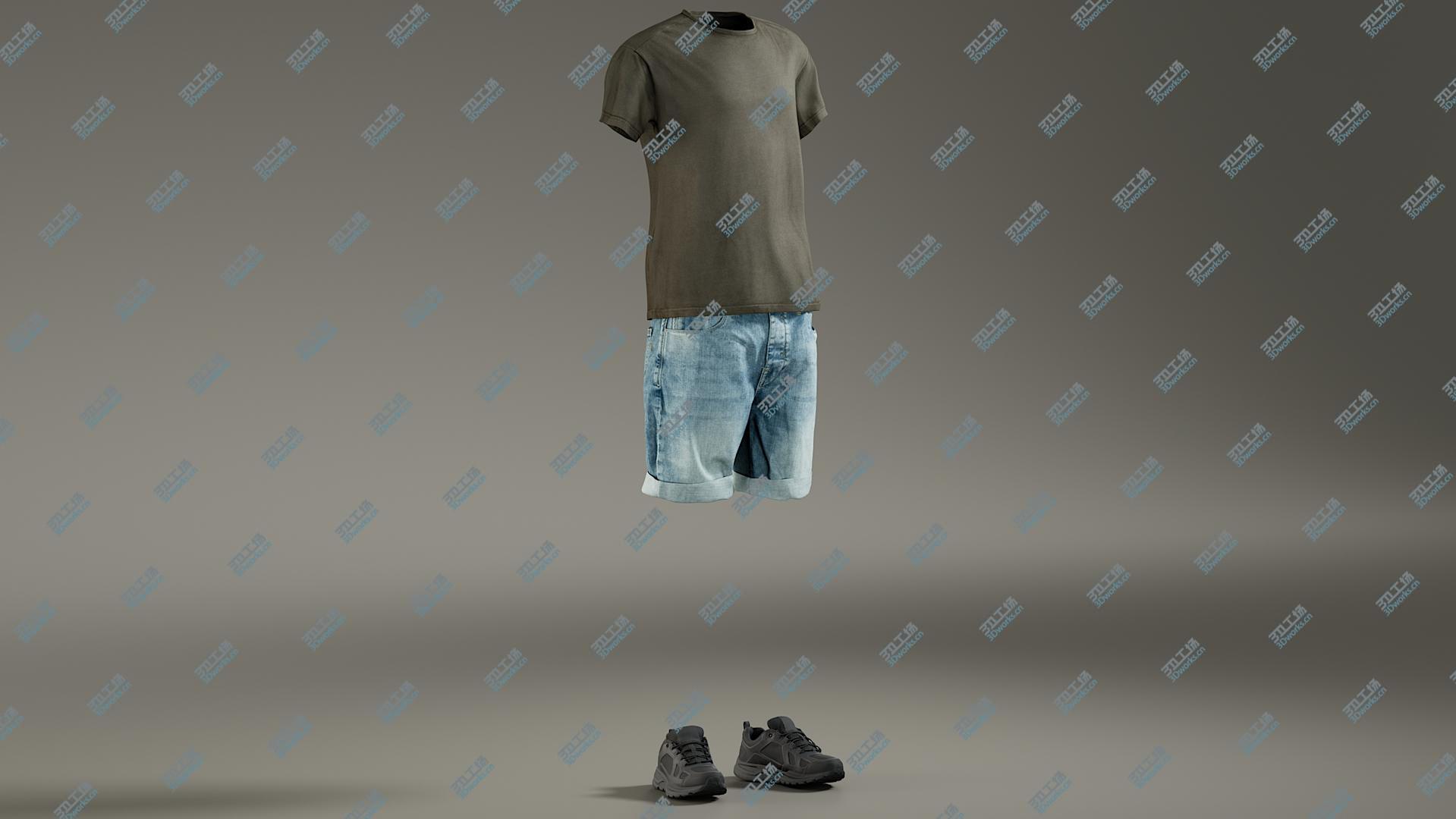 images/goods_img/20210319/3D Men's Shorts with TShirt and Sneakers 1/3.jpg